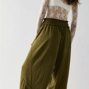 Free People Green Flowy Pants